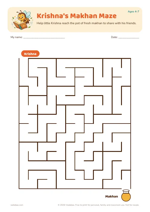 Preview of Krishna's Makhan Maze