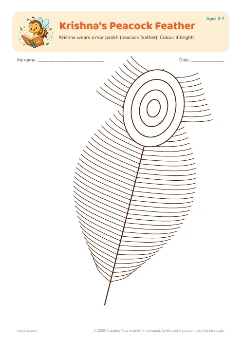 Preview of Krishna's Peacock Feather