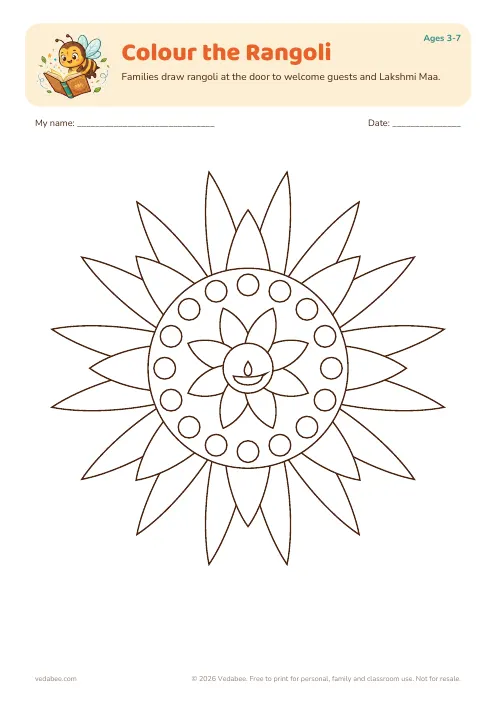 Preview of Colour the Rangoli